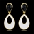Picture of Delicate Enamel White Dangle Earrings