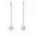 Picture of Featured Blue Rose Gold Plated Dangle Earrings with Full Guarantee
