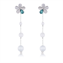 Show details for Zinc Alloy Flower Dangle Earrings at Super Low Price