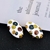 Picture of Impressive Rose Gold Plated Enamel Stud Earrings Factory Direct Supply