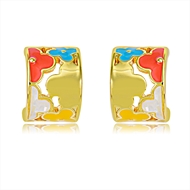 Picture of Fashion Enamel Gold Plated Stud Earrings