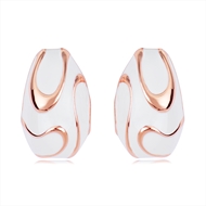 Picture of Distinctive White Enamel Stud Earrings As a Gift