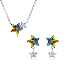 Show details for Impressive Colorful Swarovski Element Necklace and Earring Set with Low MOQ