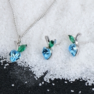 Picture of Impressive Blue Fashion Necklace and Earring Set with Low MOQ