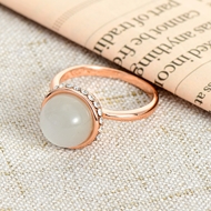 Show details for Trendy Rose Gold Plated White Fashion Ring Shopping
