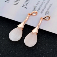 Picture of Classic White Dangle Earrings Online Only