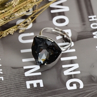 Show details for Zinc Alloy Swarovski Element Adjustable Ring with Full Guarantee
