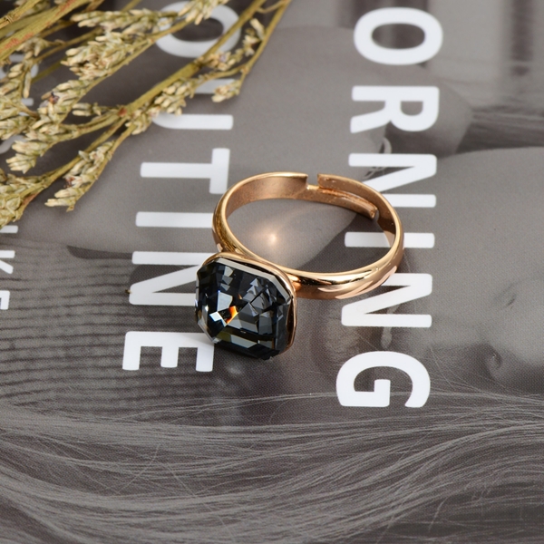 Picture of Attractive Black Fashion Adjustable Ring For Your Occasions