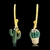 Picture of Hot Selling Green Delicate Dangle Earrings from Top Designer