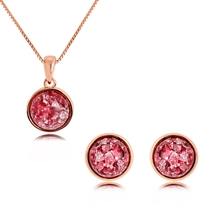 Show details for Filigree Casual Rose Gold Plated Necklace and Earring Set
