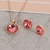 Picture of Classic Pink Necklace and Earring Set with 3~7 Day Delivery
