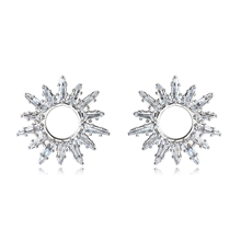 Show details for Reasonably Priced Platinum Plated Cubic Zirconia Stud Earrings from Reliable Manufacturer