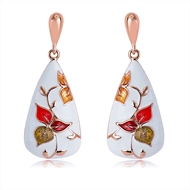 Picture of Reasonably Priced Rose Gold Plated Classic Dangle Earrings in Flattering Style