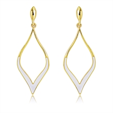 Show details for Distinctive White Classic Dangle Earrings with Low MOQ