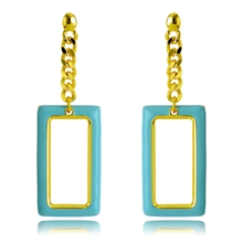Show details for Classic Enamel Dangle Earrings with Fast Delivery