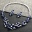 Show details for Brand New Blue Cubic Zirconia Necklace and Earring Set with Full Guarantee