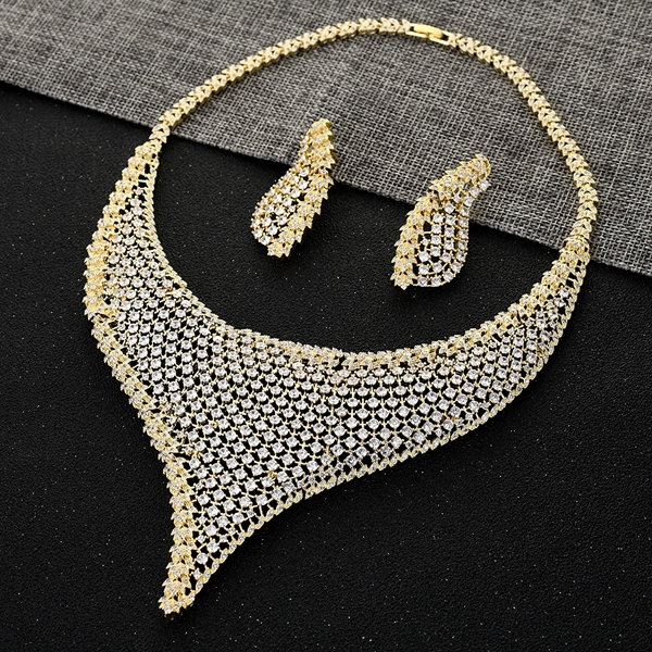 Picture of Irresistible White Gold Plated Necklace and Earring Set For Your Occasions