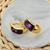 Picture of Zinc Alloy Purple Stud Earrings in Exclusive Design