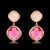 Picture of Copper or Brass Pink Dangle Earrings in Flattering Style