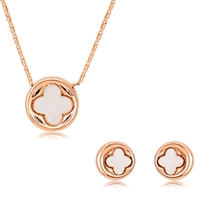 Show details for White Classic Necklace and Earring Set Exclusive Online