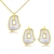 Picture of Recommended White Copper or Brass Necklace and Earring Set from Top Designer