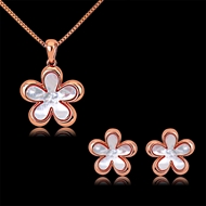 Picture of Classic Copper or Brass Necklace and Earring Set in Exclusive Design