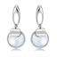 Show details for Great Shell Platinum Plated Dangle Earrings