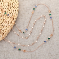 Picture of Funky Casual Artificial Pearl Long Chain Necklace