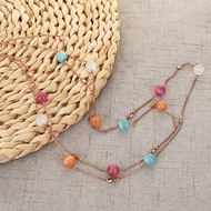 Show details for Sparkling Casual Opal Long Chain Necklace