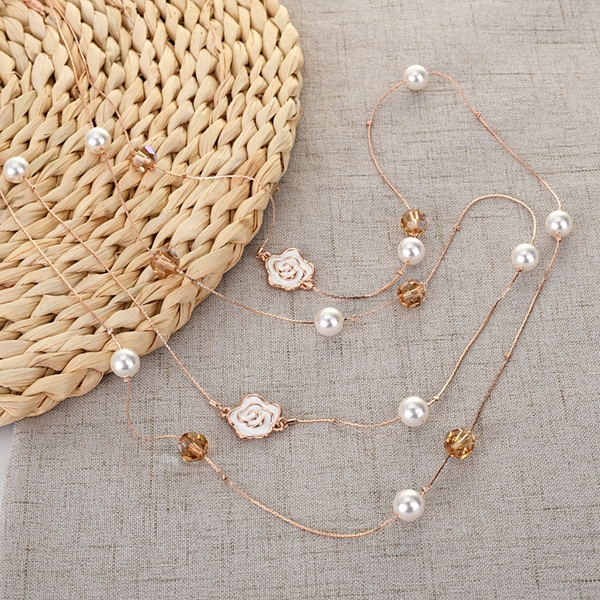 Picture of Low Cost Rose Gold Plated Casual Long Chain Necklace with Low Cost