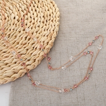 Show details for Zinc Alloy Artificial Crystal Long Chain Necklace From Reliable Factory