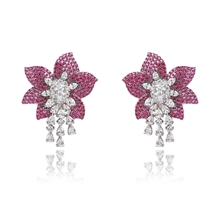 Show details for Wholesale Platinum Plated Cubic Zirconia Stud Earrings with No-Risk Return