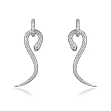 Show details for Luxury Cubic Zirconia Dangle Earrings with Fast Shipping
