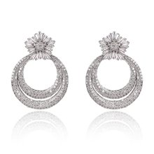 Show details for Copper or Brass Cubic Zirconia Dangle Earrings Shopping