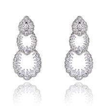 Show details for Nickel Free Platinum Plated Copper or Brass Dangle Earrings with No-Risk Refund