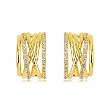 Show details for Copper or Brass White Stud Earrings from Certified Factory