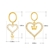 Picture of Origninal Love & Heart Gold Plated Dangle Earrings