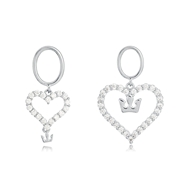 Picture of New Cubic Zirconia Love & Heart Dangle Earrings