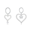 Show details for New Cubic Zirconia Love & Heart Dangle Earrings