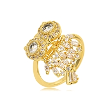 Show details for Top Animal Gold Plated Adjustable Ring