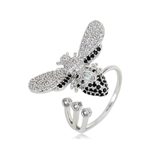 Show details for Fast Selling Black Platinum Plated Adjustable Ring Factory Direct Supply