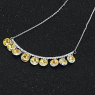 Show details for Delicate Swarovski Element Platinum Plated Pendant Necklace