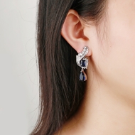 Picture of Luxury Cubic Zirconia Dangle Earrings of Original Design