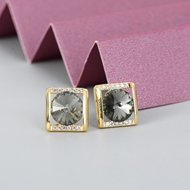 Picture of Most Popular Cubic Zirconia Small Big Stud Earrings