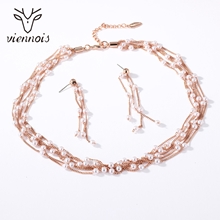 Show details for Big Artificial Pearl Necklace and Earring Set with Easy Return