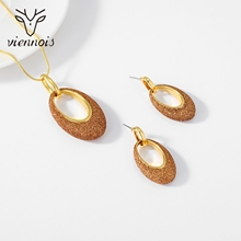 Show details for Filigree Big Flash sand Necklace and Earring Set