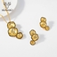 Show details for Low Cost Zinc Alloy Gold Plated Necklace and Earring Set with Price
