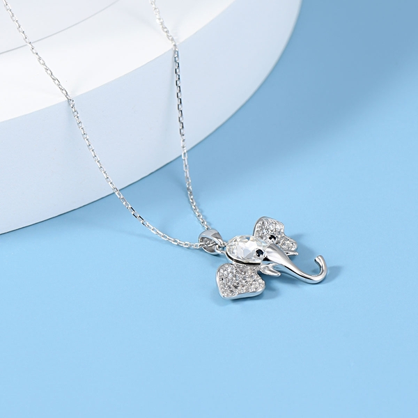 Picture of Famous Small Platinum Plated Pendant Necklace
