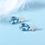 Picture of Designer Platinum Plated Blue Stud Earrings with No-Risk Return