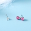 Show details for 925 Sterling Silver Platinum Plated Stud Earrings in Flattering Style